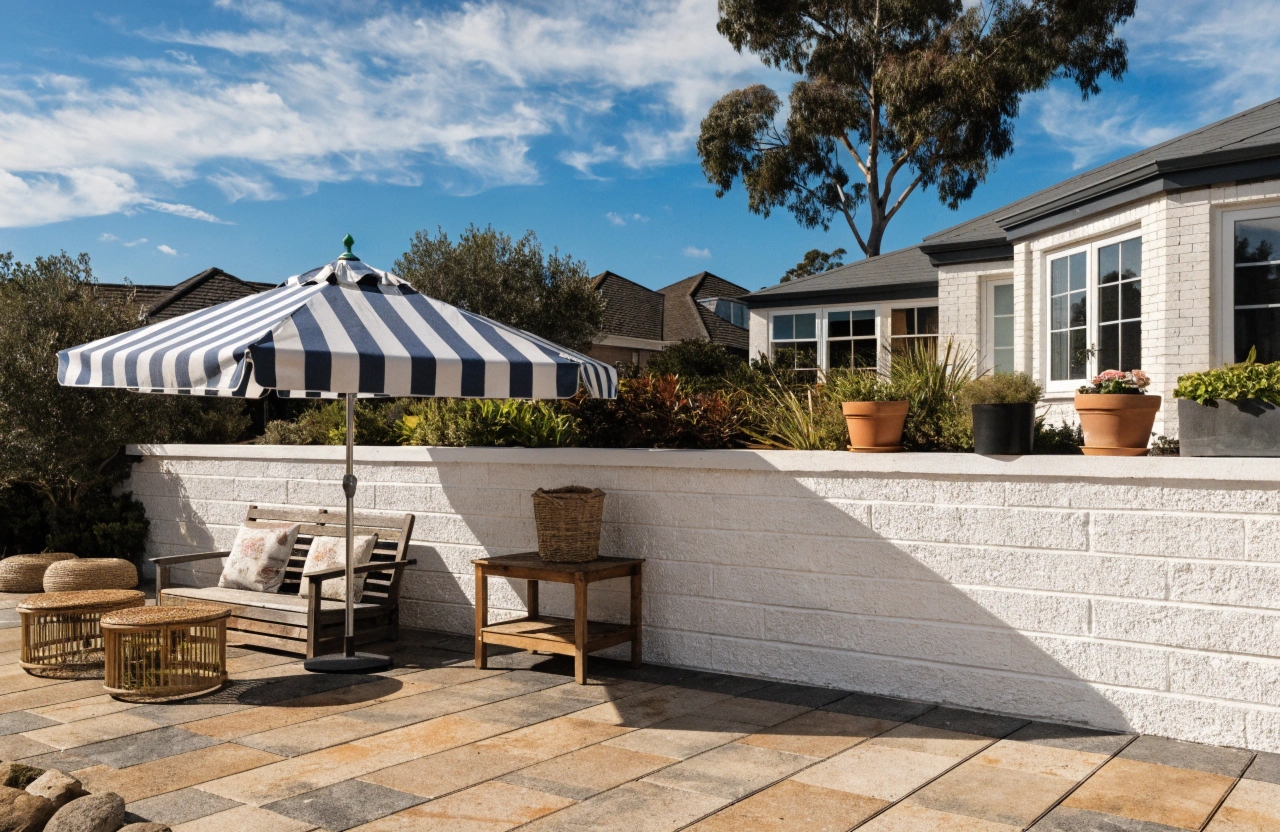 Multi-tiered concrete sleeper retaining wall with capping on steep coastal block