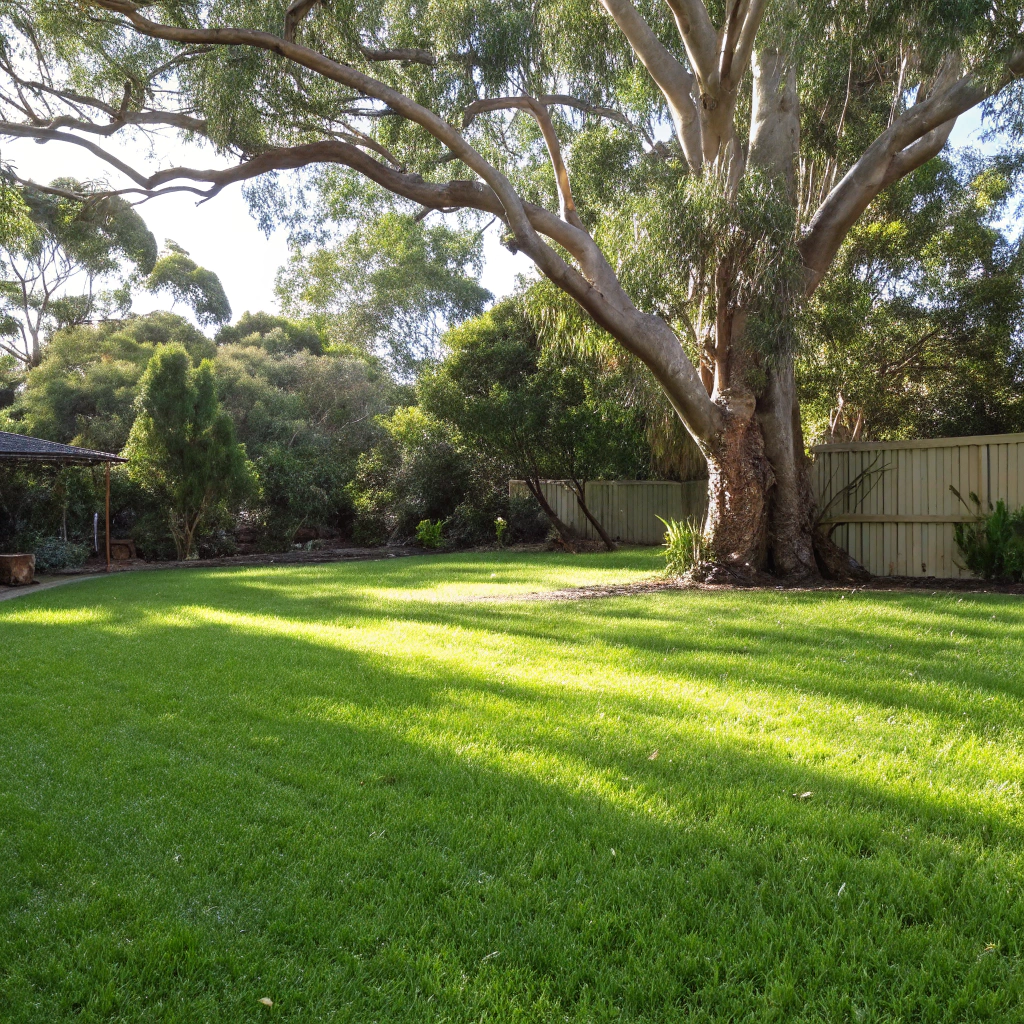 Buffalo grass performing under heavy tree shade in an established Newcastle suburb
