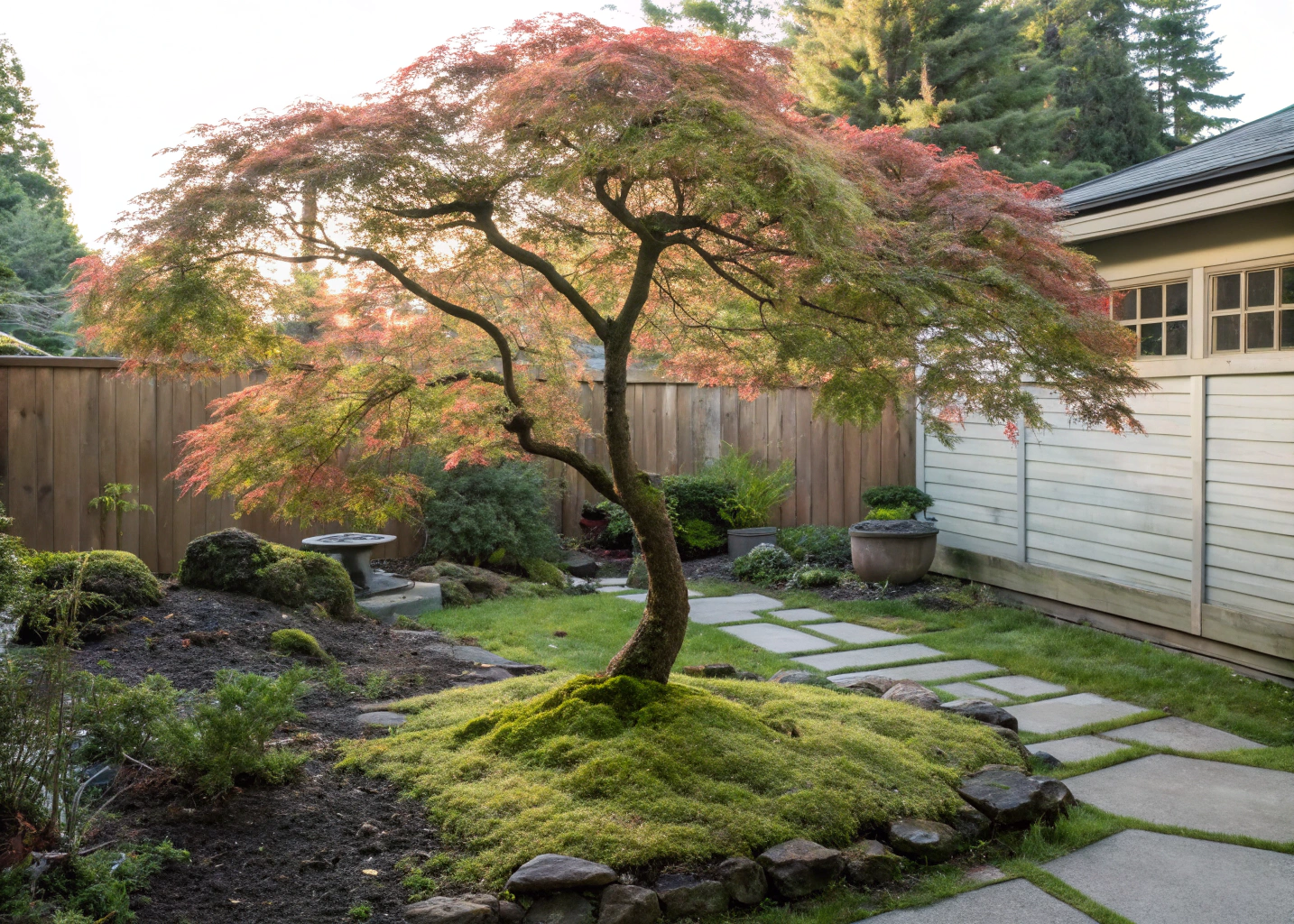 Japanese Maple in Newcastle residential garden setting