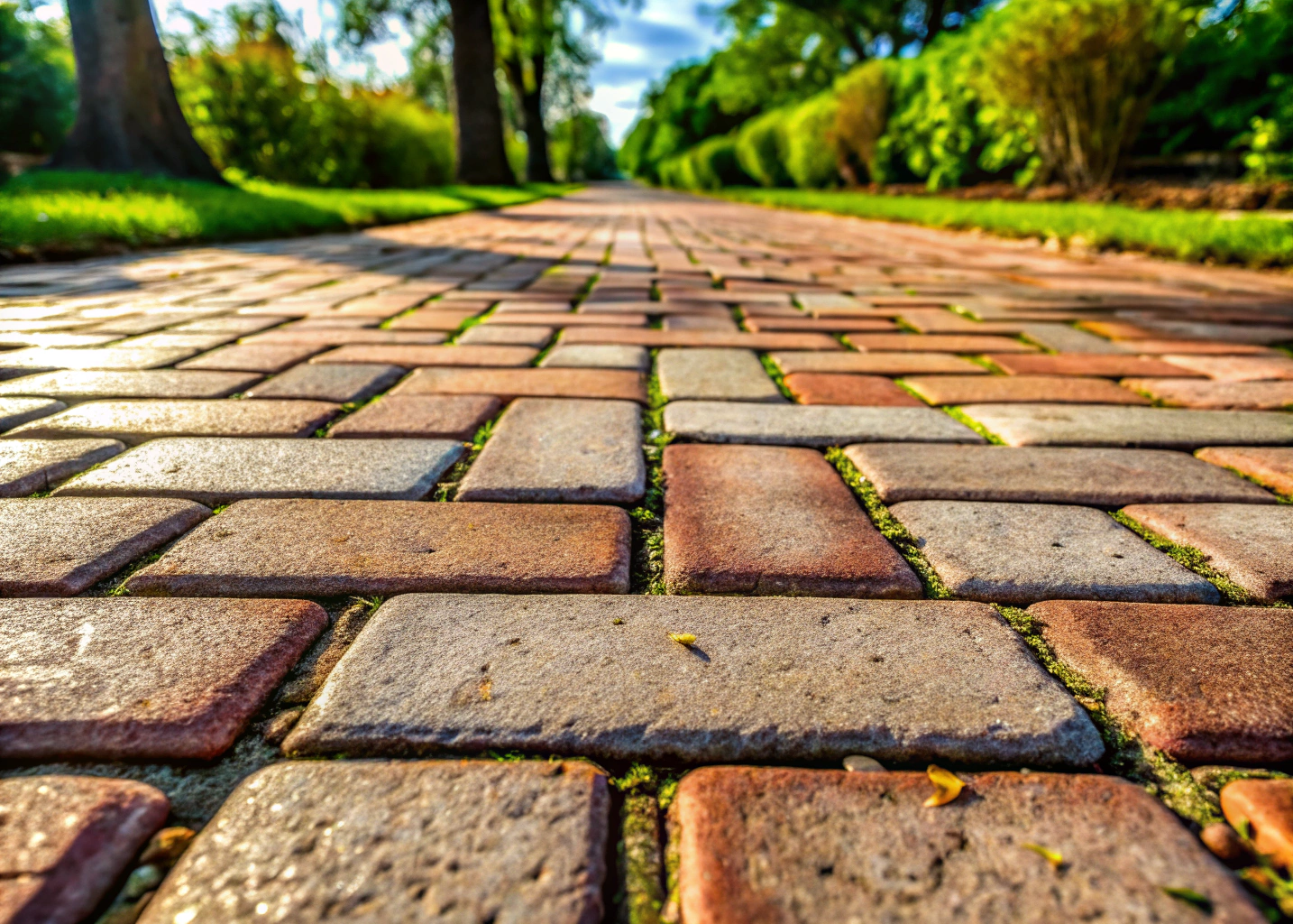 Fresh repointing work on brick paver pathway Hunter Region