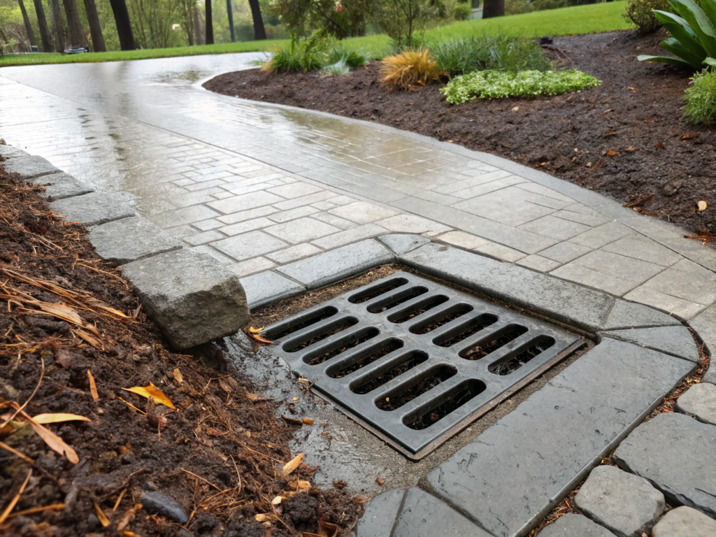 Controlled stormwater outlet as part of an on-site detention system in a Newcastle backyard